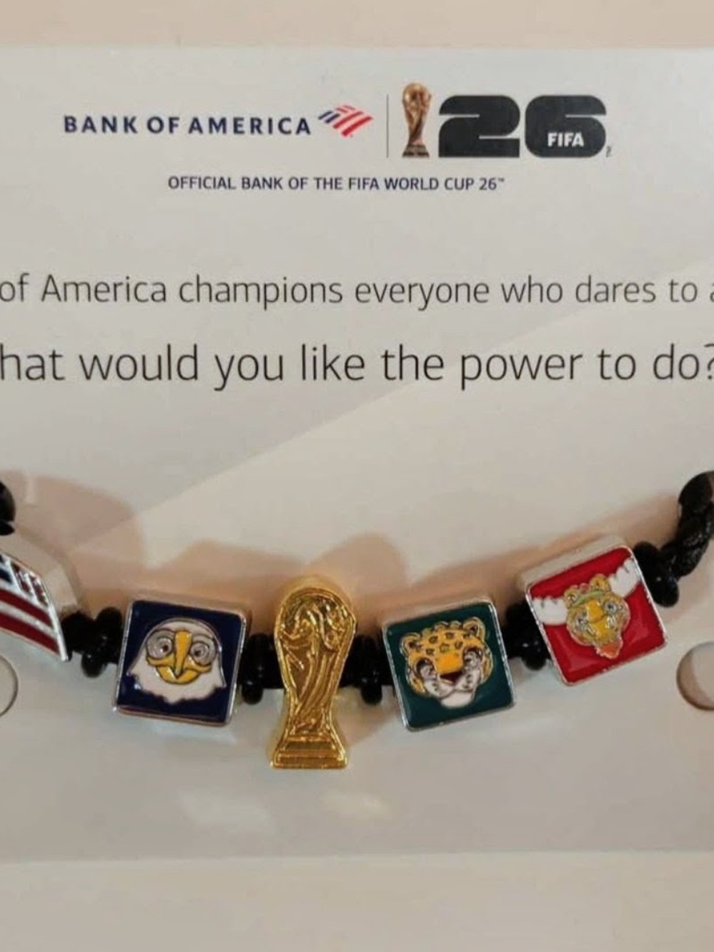 Bank of America FIFA World Cup 26 Charm Bracelet - Gold & Multicolor